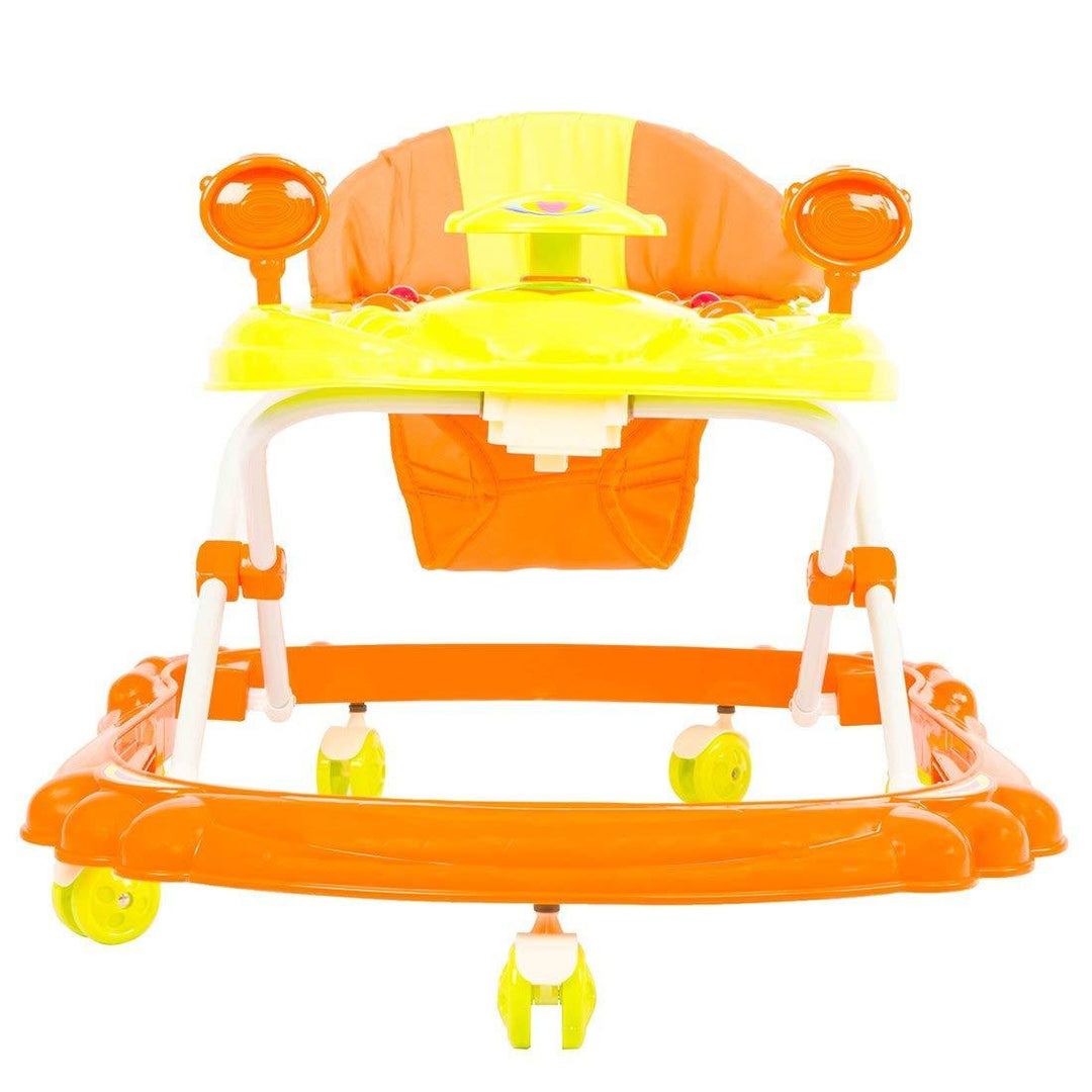 Winnie Baby Walker for 1-2 Years Boys & Girls,  Kids Round Walker with Music & Lights Function, 3 Position Height Adjustable | Easy to Fold, Fun Toys & Activities for Kids