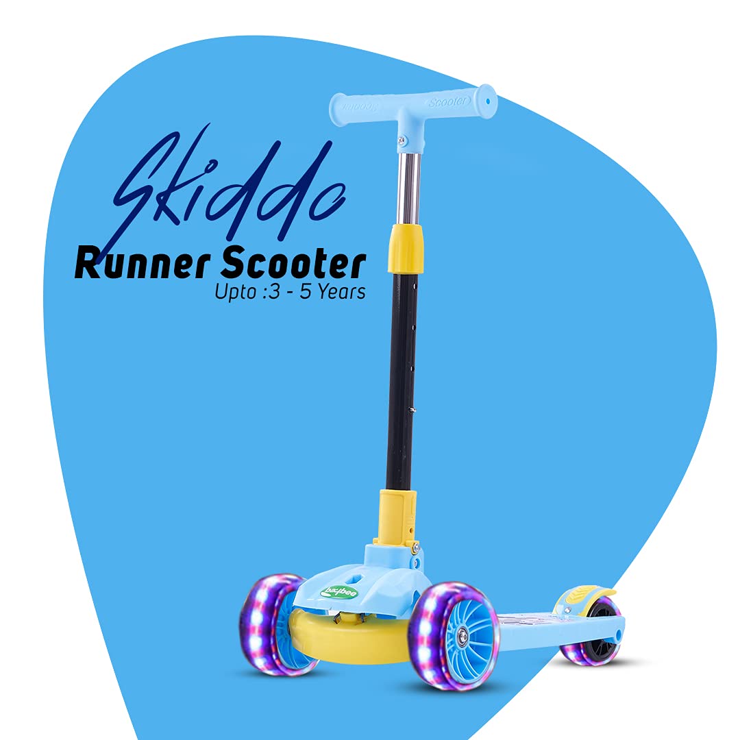 Foldable 3 Wheel Runner Skate Scooter for Kids Height Adjustable Smart Ride