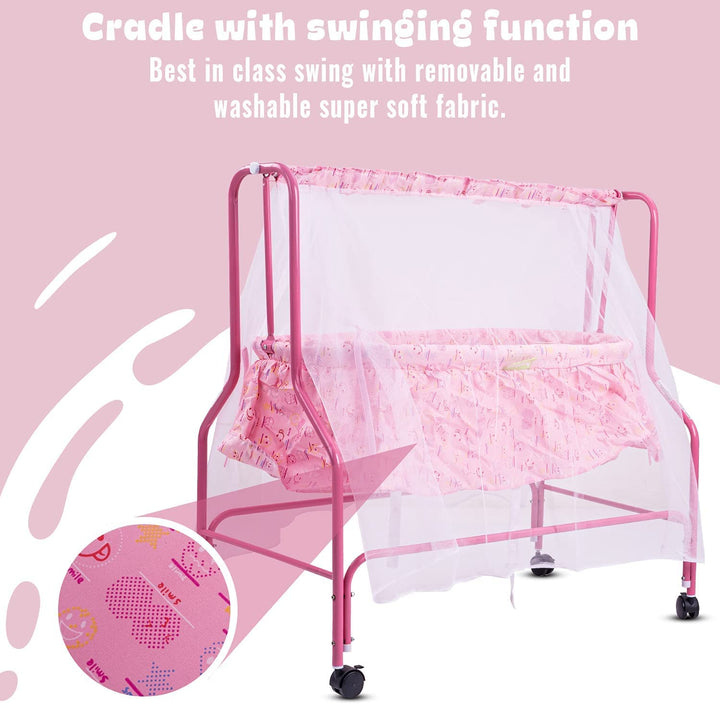 Cradle for Baby/Infants-Baby Swing Cradle Toddler Bassinet Bed & Crib with Mosquito Net for Sleeping Baby Swing Cradle for Toddler Boys and Girls 0 to 12 Months