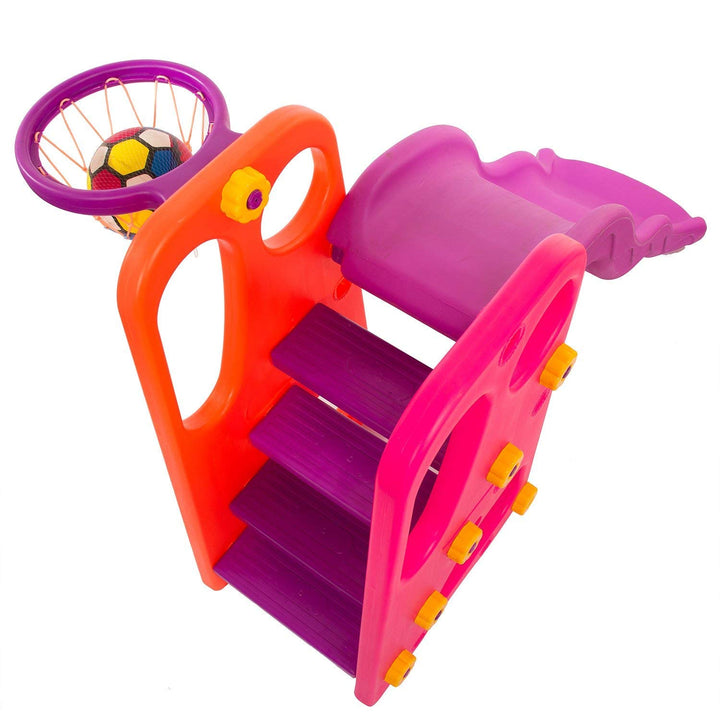 Garden Backyard Foldable Slide for Kids/Toddlers | Plastic Jumbo Dude Super Senior Slide/Toys for Kids 1 - 5 Years, Multicolor