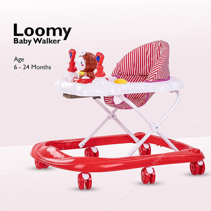 YoYo Round Baby Walker for Kids with 3 Position Height Adjustable Kids Walkers,Fun Musical Toy Bar Rattles and Toys Ultra Soft Seat Chair&Activities for Babies/Child 6 Months to 2 Years