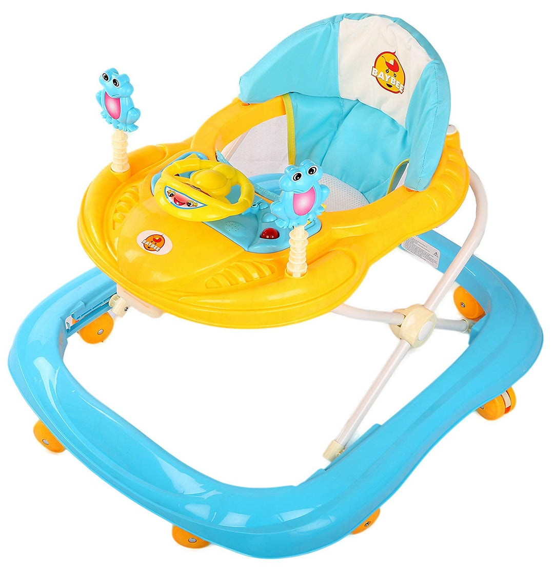 Smart witty Stylish Round Baby Musical Walker with 3 Position Height Adjustable Kids Walker for Babies/Childs (6 Months to 2 Years)