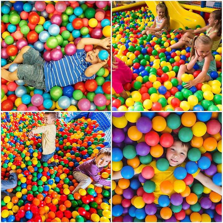 Baby Premium Multi colour Balls for Kids Pool Pit / Ocean Ball Without Sharp Edges Soft Balls for Toddler Play Tents & Tunnels Indoor & Outdoor