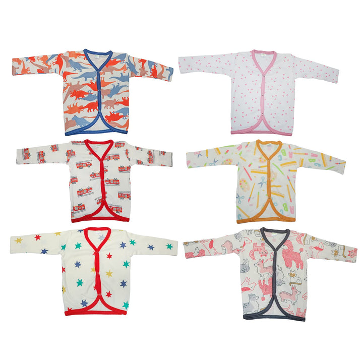 New Born Baby Boys/Girls Cotton Full Sleeve Vest/t-Shirts/Jhabla/Regular Fit Baby Dress Unisex Babies-Multicolour (Pack of 3) (9-12 Months)