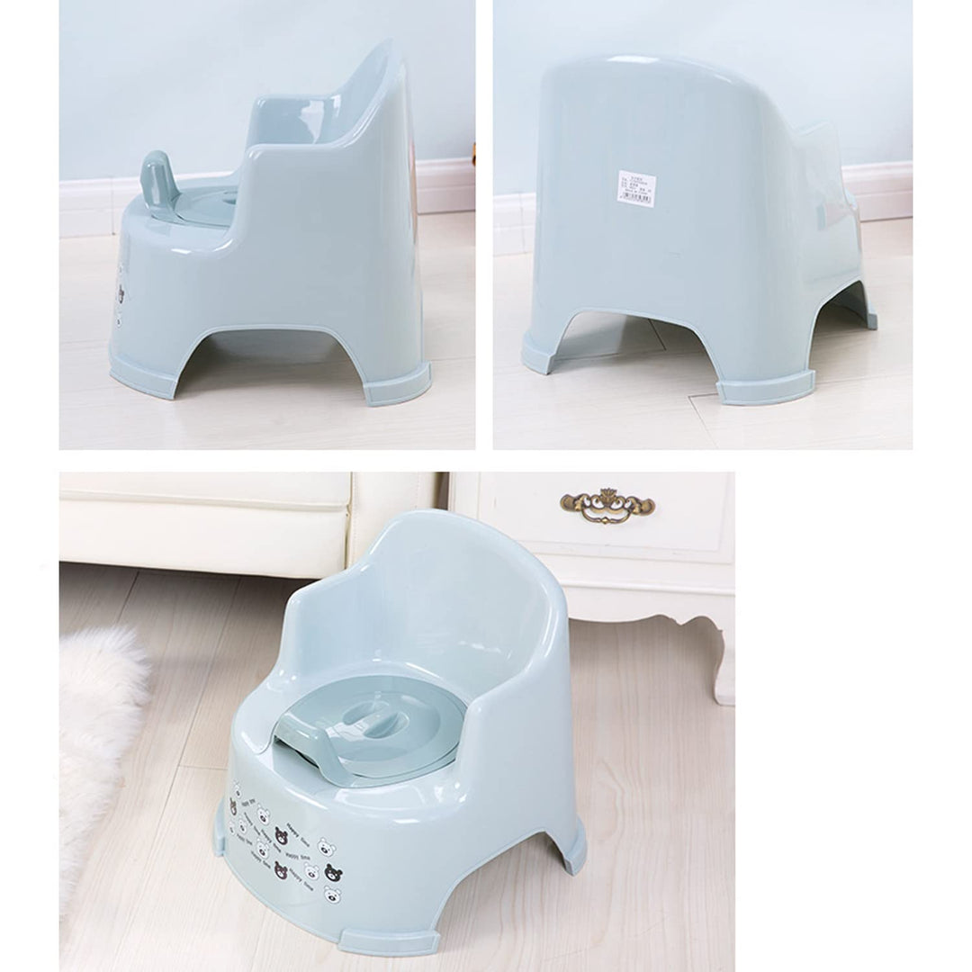 Baby Potty Toilet Training Seat/Chair with Lid High Back Support Potty Seat for Boys & Girls 6 to 24 Months(Teddy Print)
