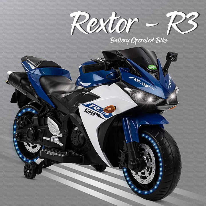 Rextor R3 Rechargeable Battery Powered Electric Bike for Kids/Baby Drive Ride on Toys for Boys & Girls 3 - 5 Years