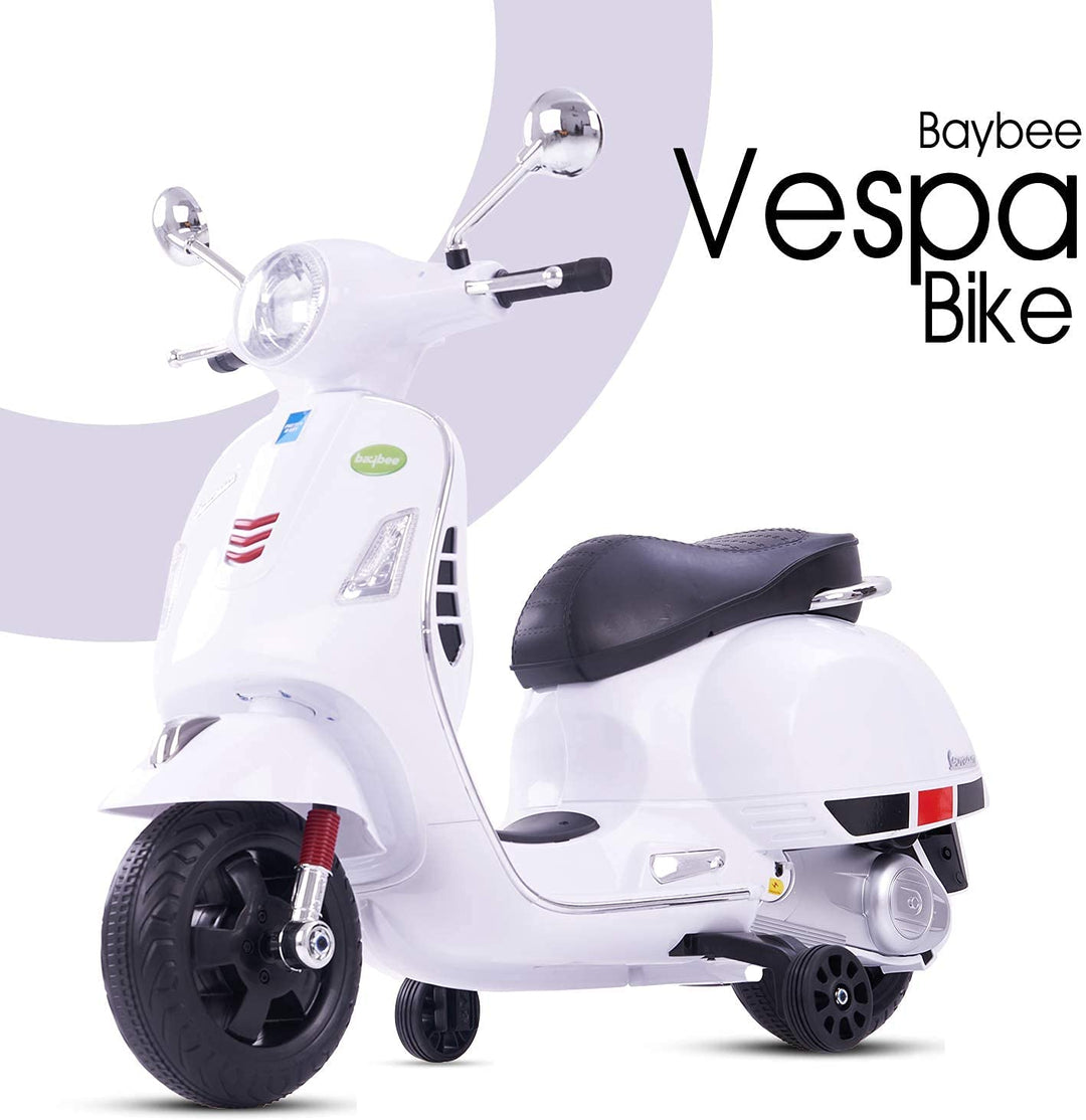 Vespa Battery Operated Ride-on Bike With LED Lights & Music Functions Kids Ride on Toys -Baby Rechargeable Electric Bike Toy Scooter for Kids to Drive Boys & Girls 2-5 Years