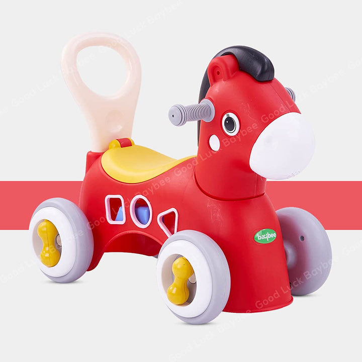 Hooray Horse Rider for Kids Ride-On Kids Car with Shape Sorting Activity Kids Toys & Storage | Push Car Rider with Smooth Wheels Baby Car for Boys & Girls 1-3 Years