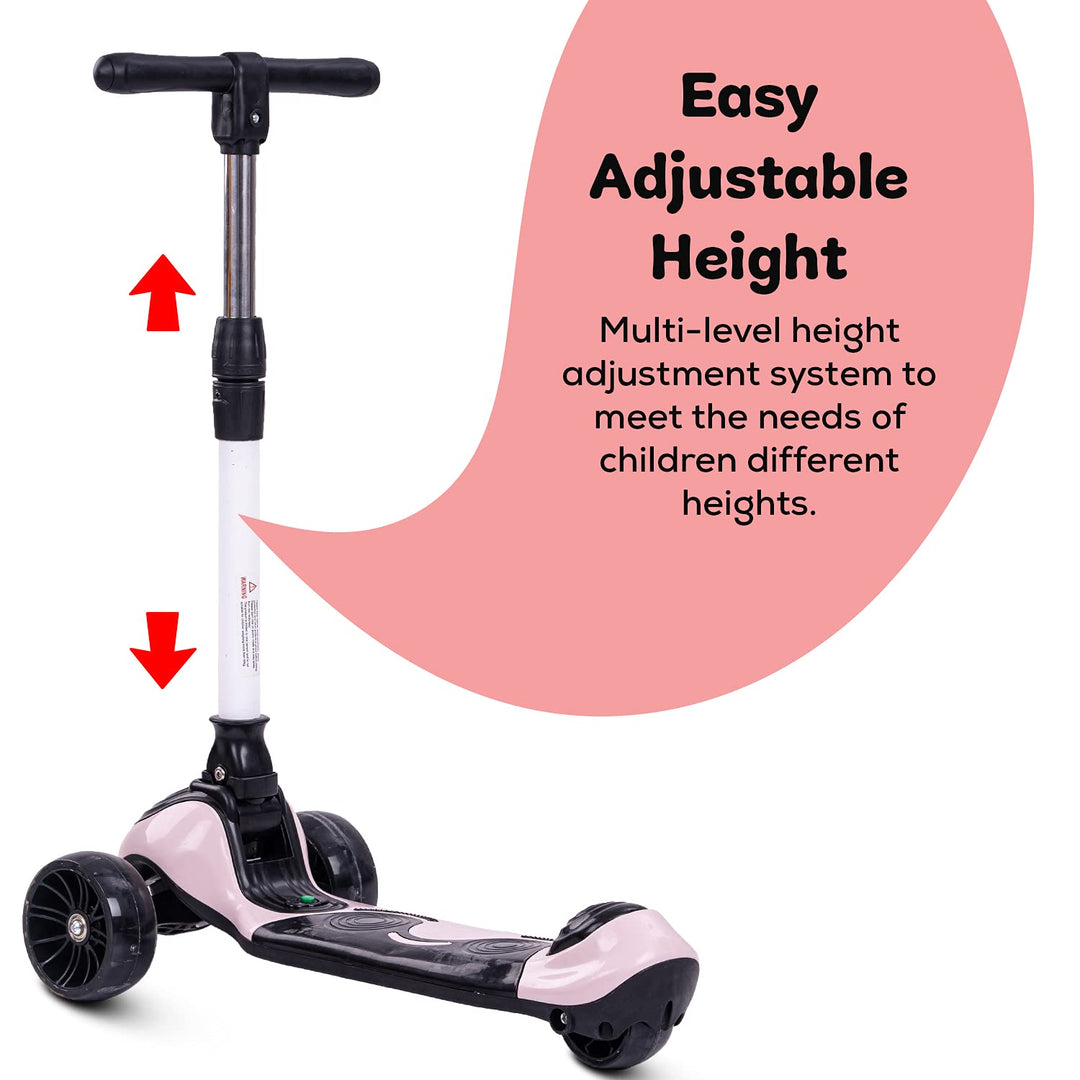 Skate Scooter for Kids, 3 Wheel Kids Scooter Smart Kick Scooter with Fold-able & Height Adjustable Handle, Runner Scooter