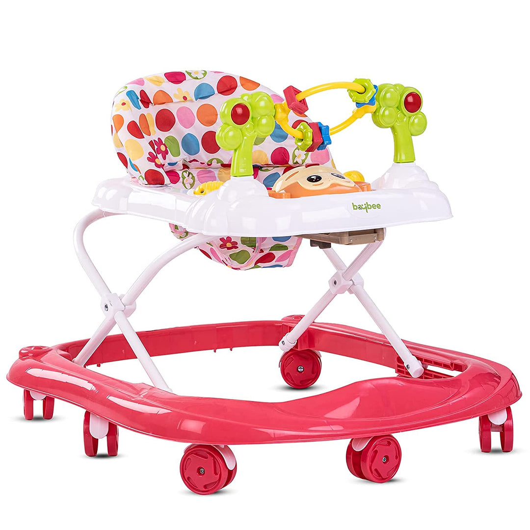 Round Baby Walker for Kids | Music & Light Function with 3 Position Height Adjustable Kids Walker, Fun Toys & Activities for Babies