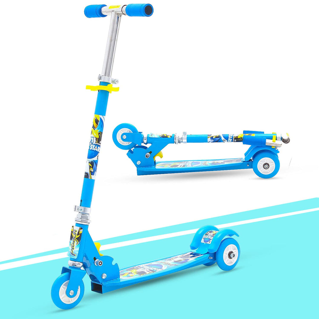 Boys & Girls Skate Kick Scooter for Kids 3 Wheel Lean to Steer 3 Adjustable Height with Suspension