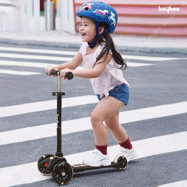 Mini Zapper Kick Scooter for Kids, 3 Wheel Kids Scooter with 3 Height Adjustable Handle, Skate Scooter with Led PU Wheels & Rear Brake, Runner Scooter for Kids 2 to 5 Years Boy Girl