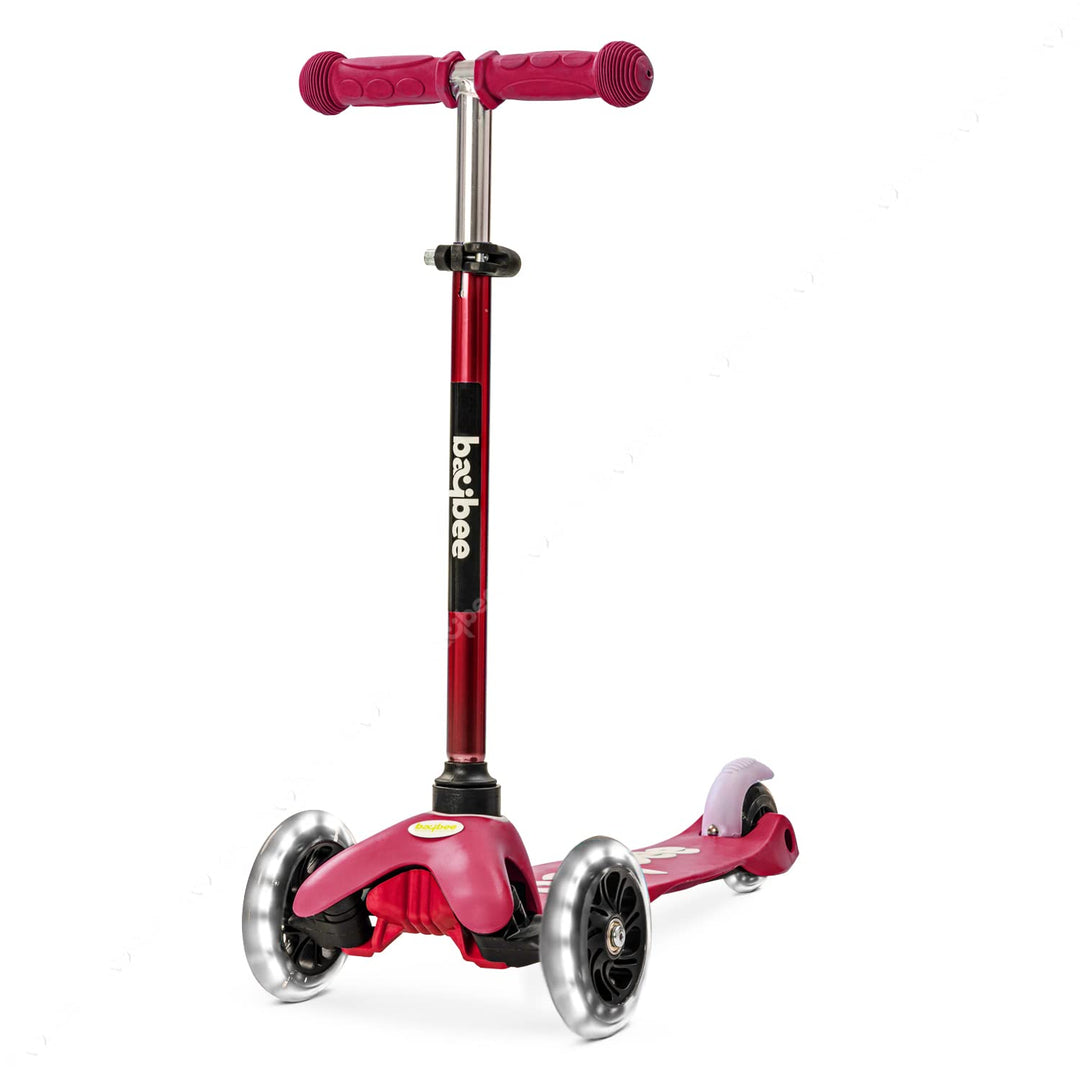 Mini Zapper Kick Scooter for Kids, 3 Wheel Kids Scooter with 3 Height Adjustable Handle, Skate Scooter with Led PU Wheels & Rear Brake, Runner Scooter for Kids 2 to 5 Years Boy Girl