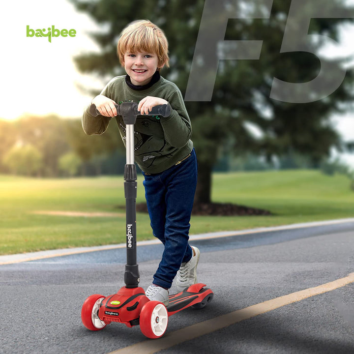 3 Wheel Kids Skate Scooter with Foldable & 4 Height Adjustable Handle