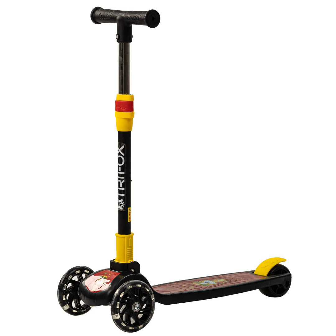 Skate Scooter for Kids Wheel Lean to Steer Adjustable Height