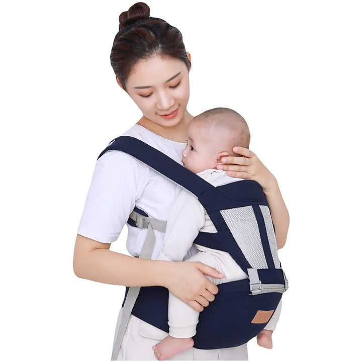 Baybee 6 in 1 Ergo Hip Seat Baby Carrier with 6 Carry Positions, Baby Carrier Cum Kangaroo Bag | Baby Carry Sling Front Back Carrier with Safety Belt | Baby Carry Bags for 0 to 2 Years