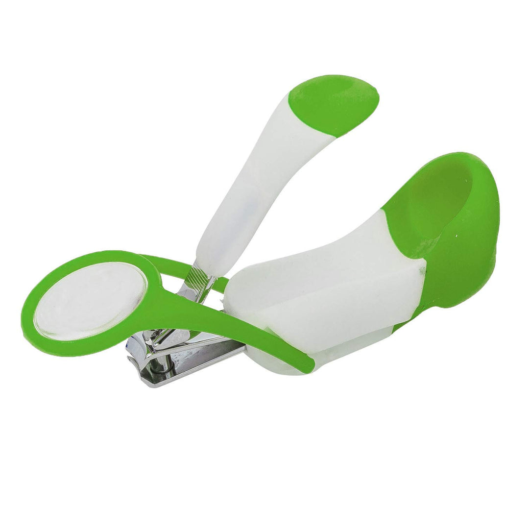 Baby Nail Clipper with Magnifier Safety Nail Cutter Toddler Infant Scissor Manicure Pedicure Care Pack of 1 (Green)