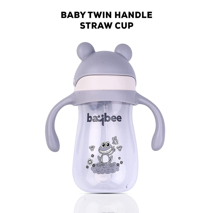 Insulated Flippo Baby Sipper Bottle 300 ml, Anti Spill Soft Silicone Sippy Cup with Straw for Baby Feeding