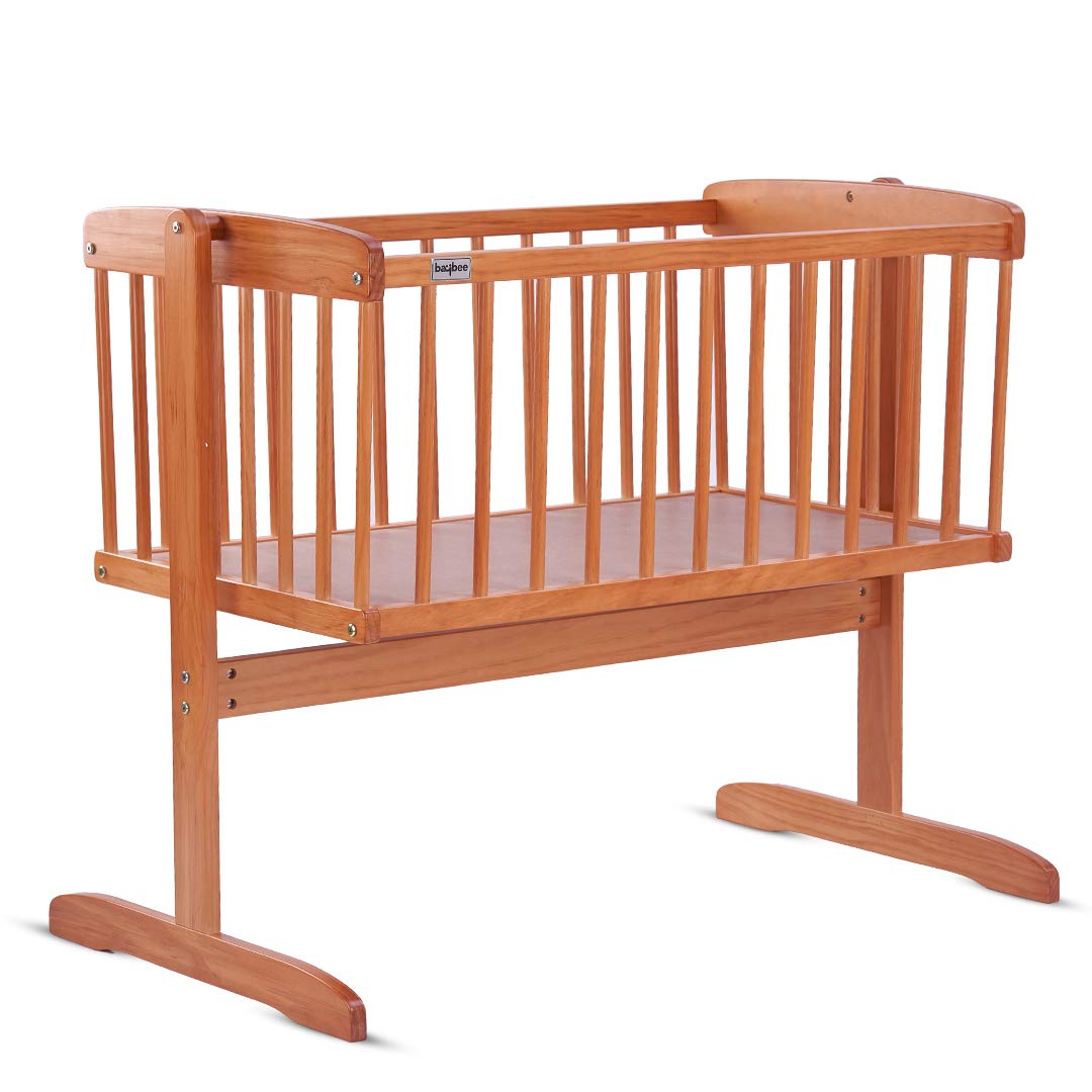 Medusa Wooden Cradle for Baby New Born Baby Swing Cradle | Baby Crib with Mosquito Net, Baby Jhula with Swing Lock Function| Baby Bed Wooden Cot for Sleeping