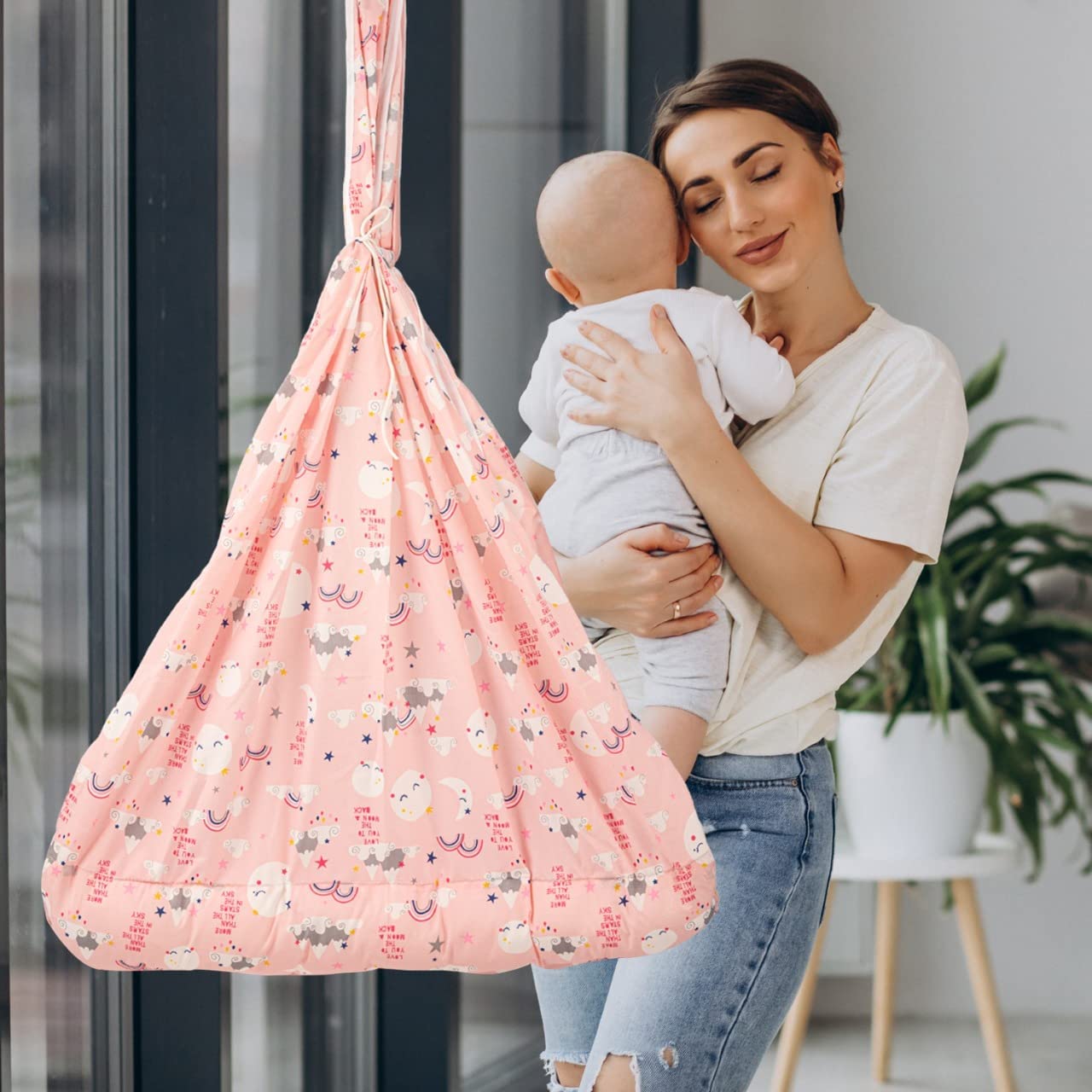 Baby hanging net cradle swing outlet jhula