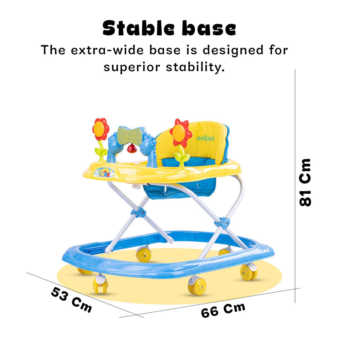 Kito Round Baby Walker for Kids | Music & Light Function with 3 Position Height Adjustable ids Walking Toys & Activities for Babies/Childs (6 Months to 2 Years)