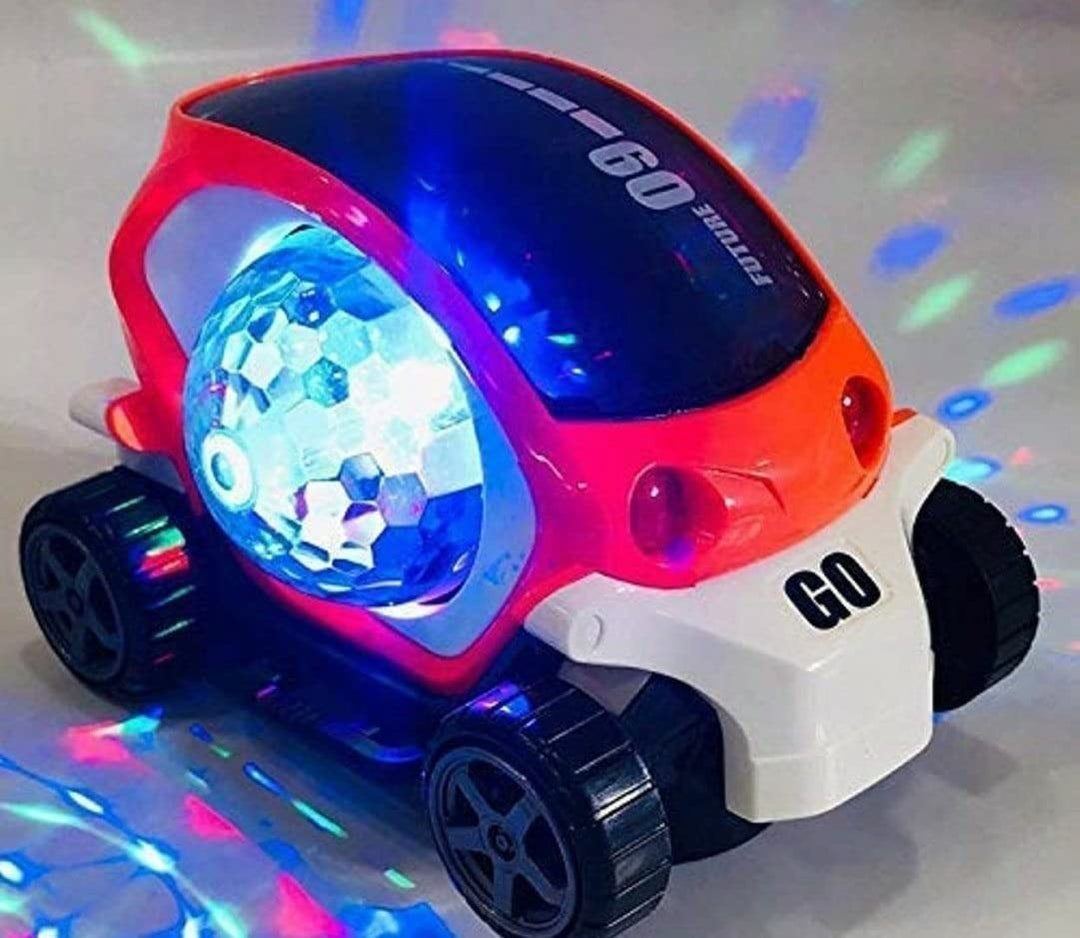 Future Musical Car Rotate 360 Degree with Flashing Light & Music with Colorful Lighting for Kids - Multicolor