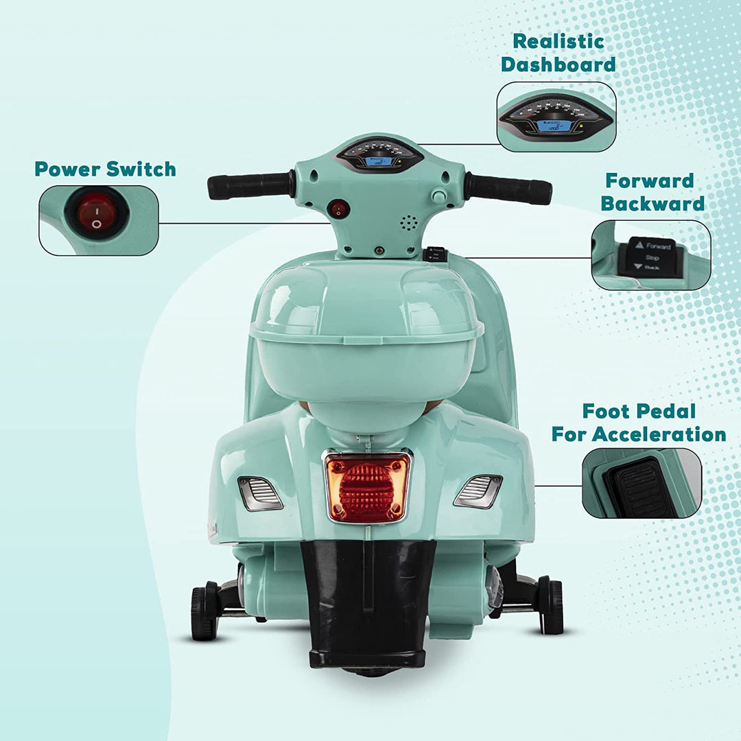 Mini Vespa Rechargeable Battery Operated Ride on Electric Bike/Scooter for Kids to Drive Ride on Toys Suitable for Boys & Girls