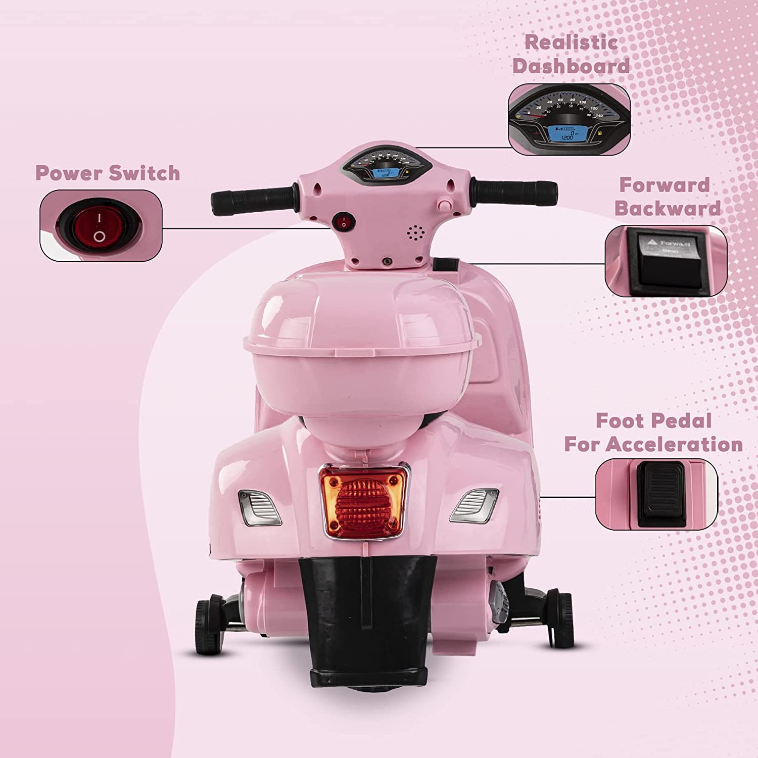 Mini Vespa Rechargeable Battery Operated Ride On Electric 40 OFF