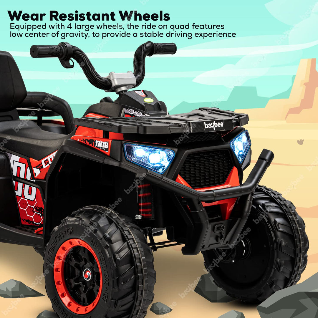 Adventura ATV Rechargeable Battery Operated Bike for Kids, Ride on Baby Big Bike with Light, USB, Music | Beach ATV Kids Bike | Electric Bike for Kids to Drive 3 to 10 Years Boys Girls