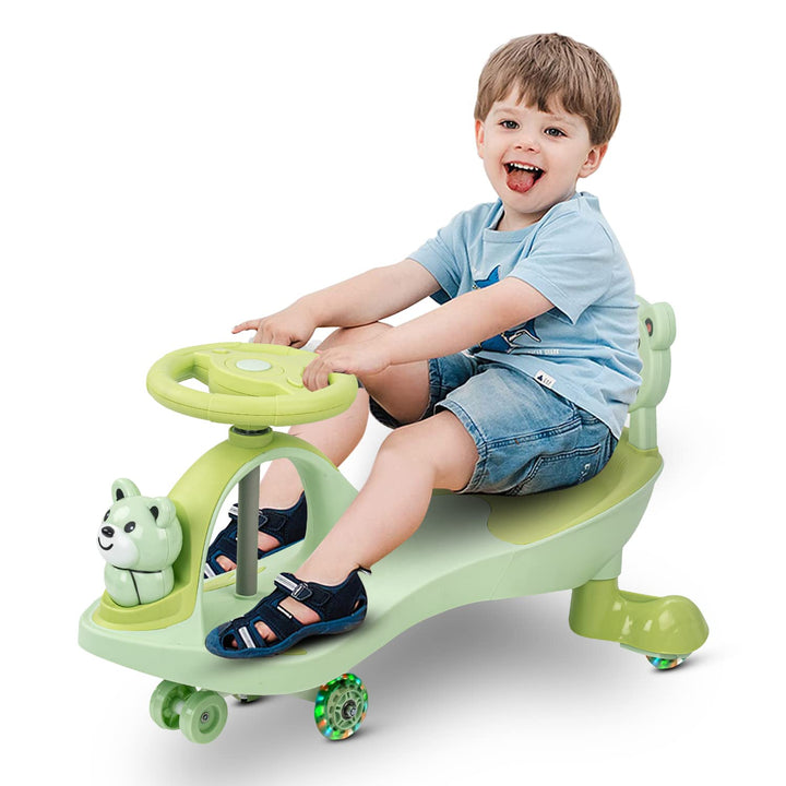Baby Swing Cars for Kids Twister Baby Push Car with Smoothest LED Light Wheels, Music Twister Car for Boys/Girls