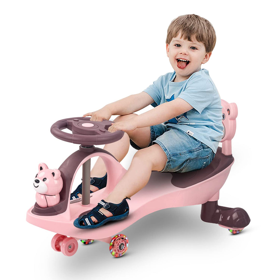 Baby Swing Cars for Kids Twister Baby Push Car with Smoothest LED Light Wheels, Music Twister Car for Boys/Girls