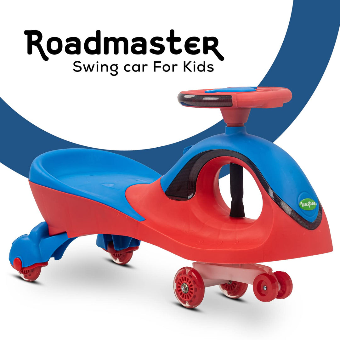 Baby Swing Cars for Kids Magic Car with Steering LED PU Wheels, Music Twister Car for Boys/Girls