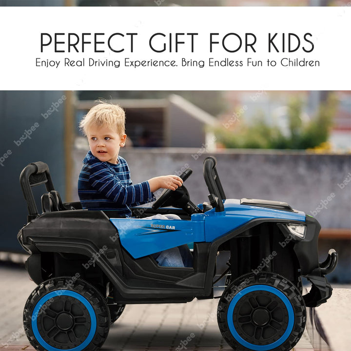 Battery Operated Jeep for Kids, Ride on Toy Kids Car with Bluetooth & Music