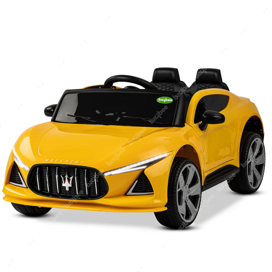 Matzo Rechargeable Battery-Operated Ride on Electric Car for Kids | Ride on Baby Car with Foot Accelerator & Music | Battery Operated Big Car for Kids to Drive 2 to 5 Years Boys Girls
