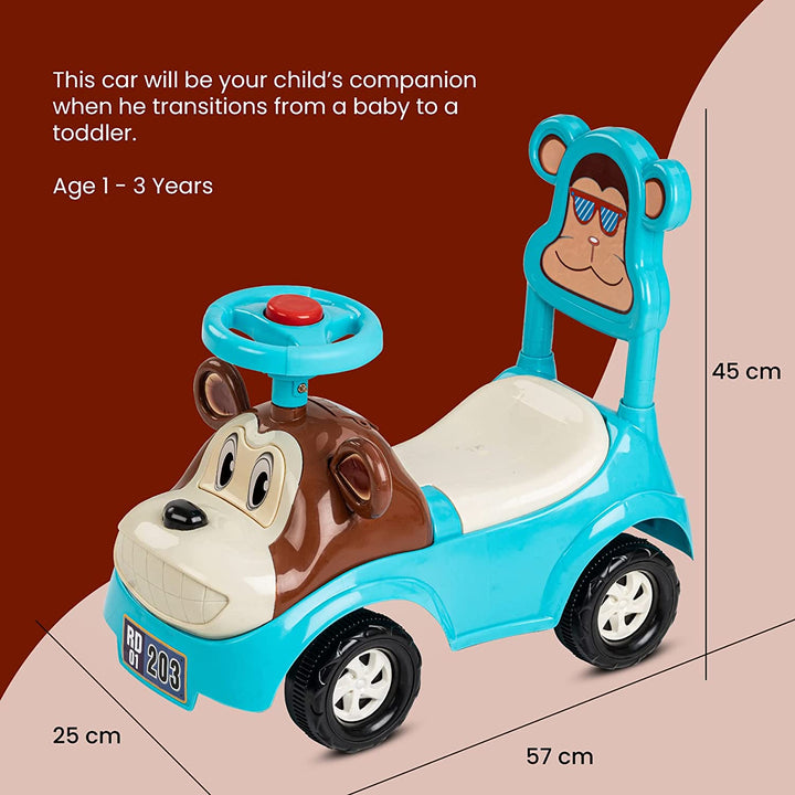 Noddy Ride on Baby Car for Kids, Baby Ride on Car with Music & Horn Button-Kids Ride On Push Car for Children | Ride on Toys Kids Baby Car | Ride on Car for Kids 1 to 3 Years Boy Girl