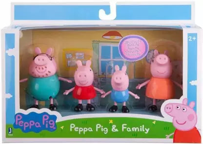 Pig Family Set of 4 Best Gift for Kids - Peppa Pig, George, Daddy Pig, Mommy Pig Pretend Play Set for Kids
