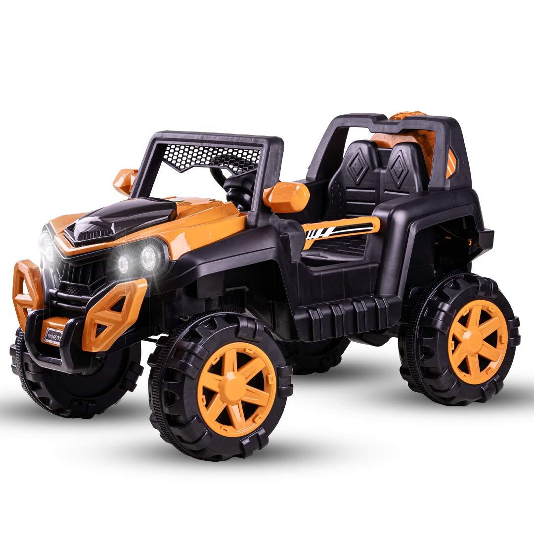 Dodge Baby/Kids Racing Car to Drive, Rechargeable 12V Battery Operated Ride-On Car for Kids with Music Player, Lights Kids Electric RC Jeep Car for Boys & Girls 2-6 Years