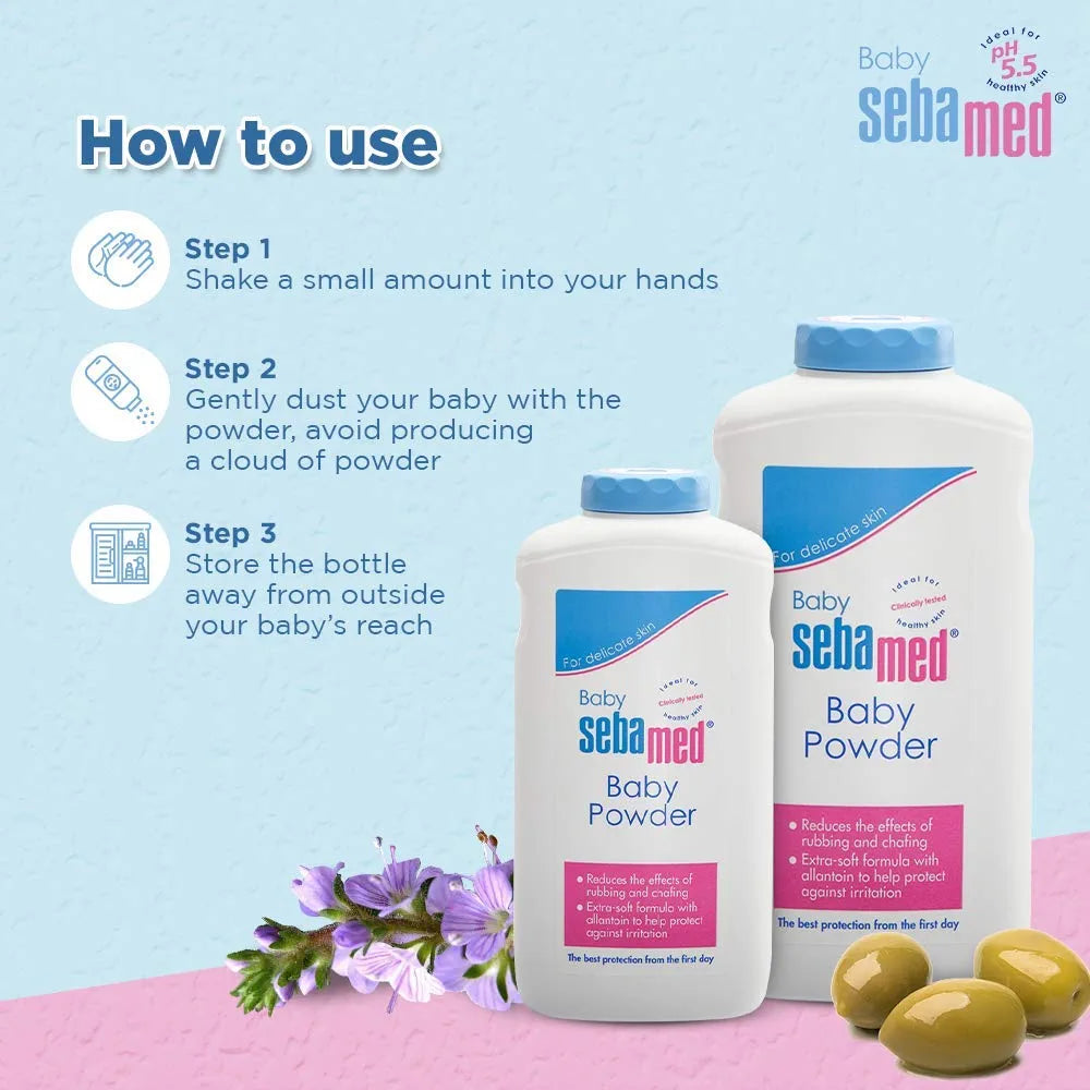 Sebamed Baby Powder With Olive Oil and Allantoin| For delicate skin