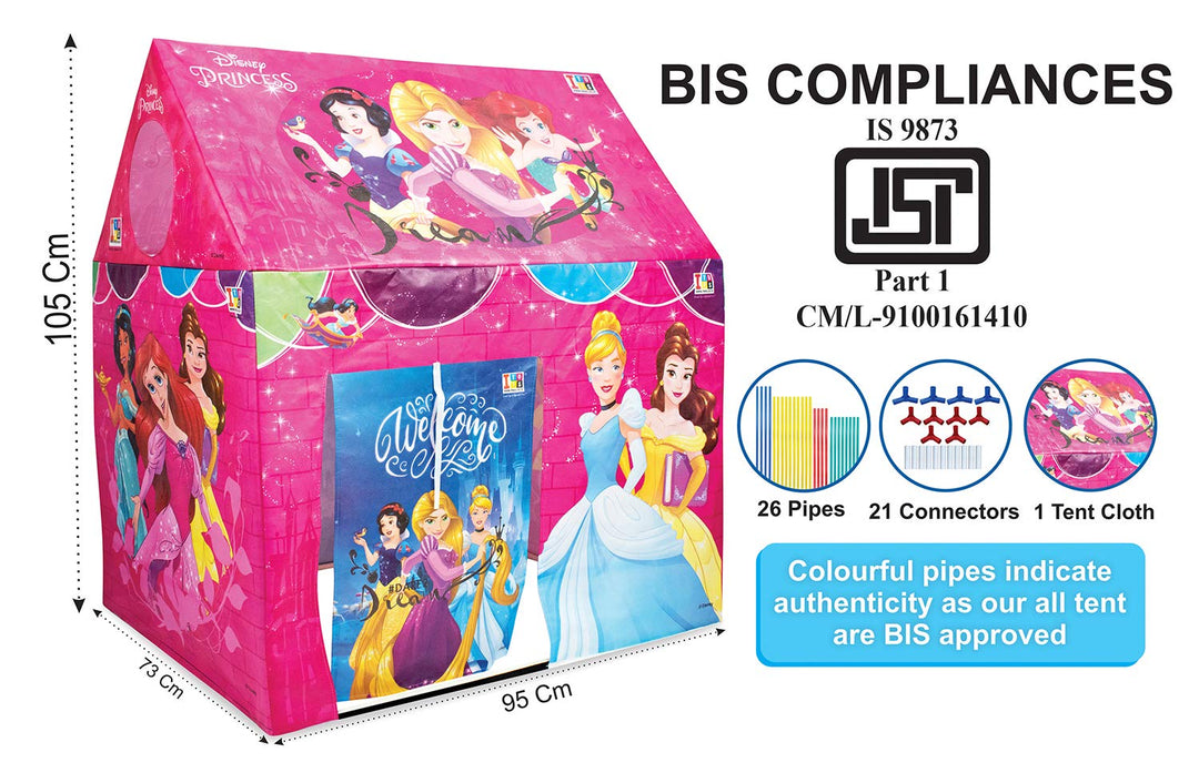 Kid's Play House Pipe Tent for Children's Play Tent House for Kids 5 Years and Above Water Repellent Big Size Play House for Girls and Boys (Princess, Pink)