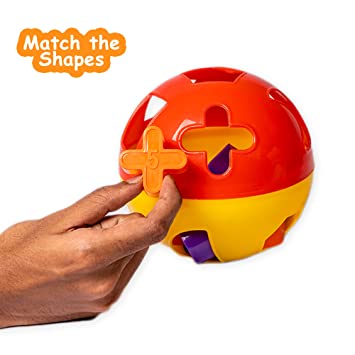 Ratna's Educational Puzzle Ball for Kids 2 in 1 shapes & time