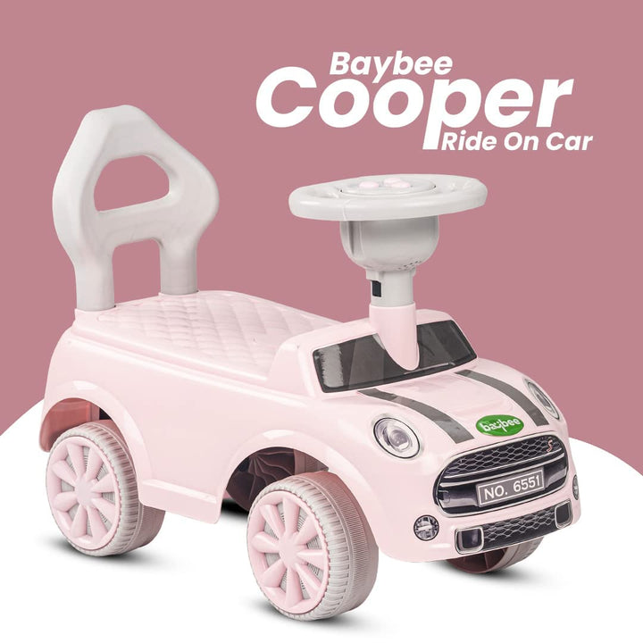 Cooper Baby Push Car Ride on Toy for Kids Rider Car with Music & Horn Button Car Non Battery Operated Ride On