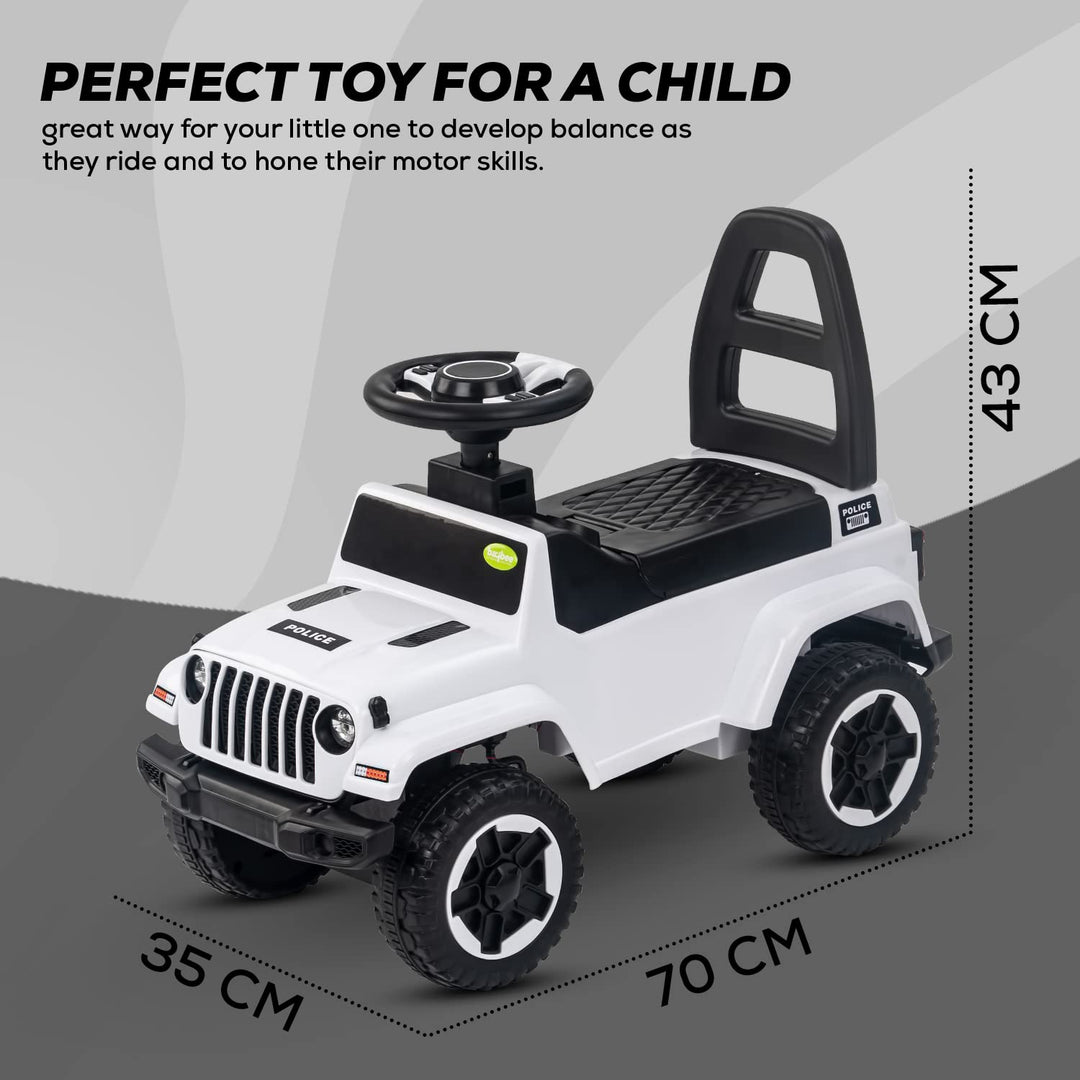 Villy Push Ride on Car for Kids, Ride on Push Cars with Music, Light & High Backrest | Kids Car Ride on Toys for Kids Toddlers | Push Baby Car for Kids to Drive 1 to 3 Years Boys Girls