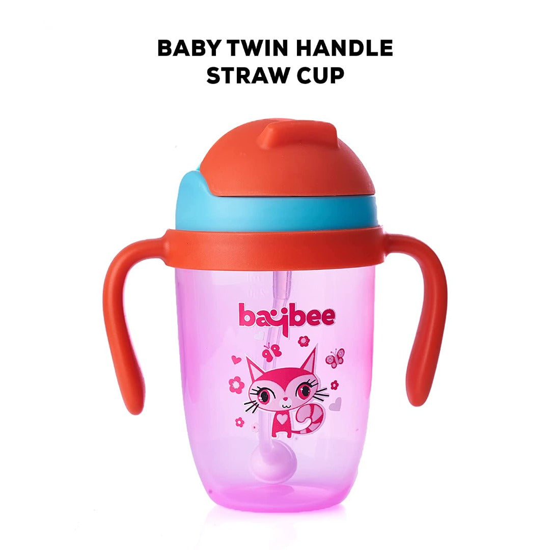 Baybee Silicone Sippy Cup With Handles Spout Lid Toddler Training  Transition Cup Kids Feeding Straw Cup No Spill Leak Proof Cups