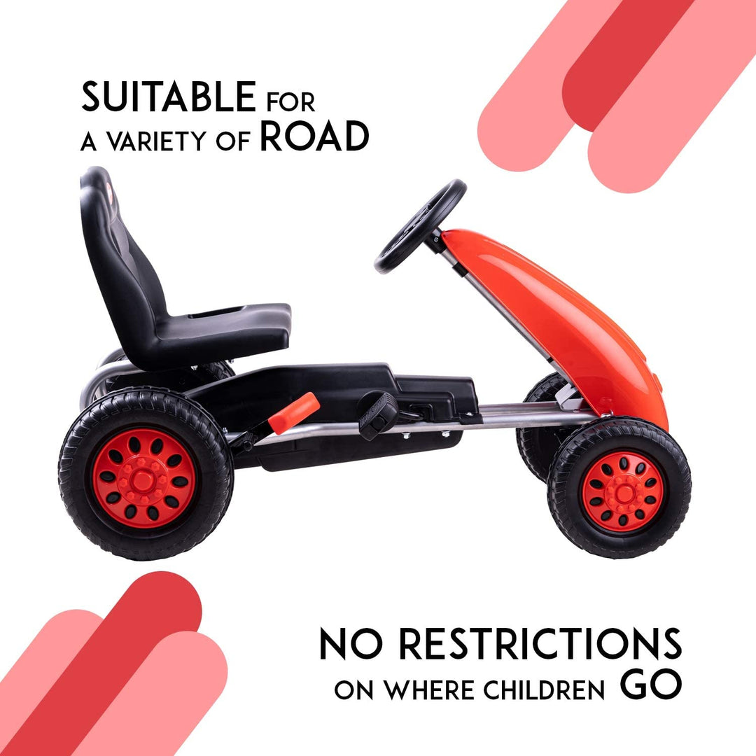 Cruiser Pro Pedal Go Kart Racing Ride on Kids Car, Baby Car with High Backrest Seat, Pedal | Ride On Kids Baby Car Go Kart Tricycle | Go Kart Car for Kids to Drive 2-4 Years Boys Girls