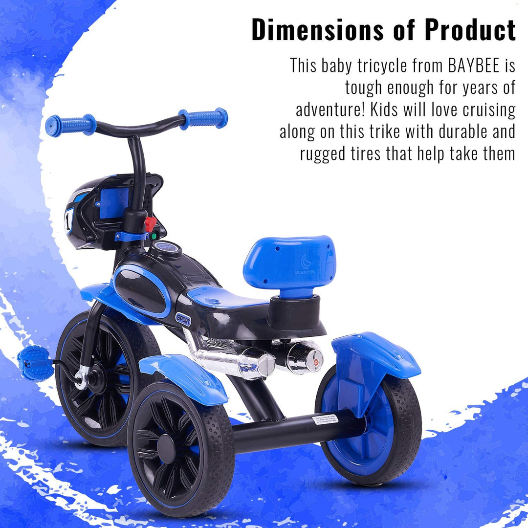Harley Baby Tricycle for Kids 2 to 5 Years, Smart Plug n Play Baby Tricycle Cycle