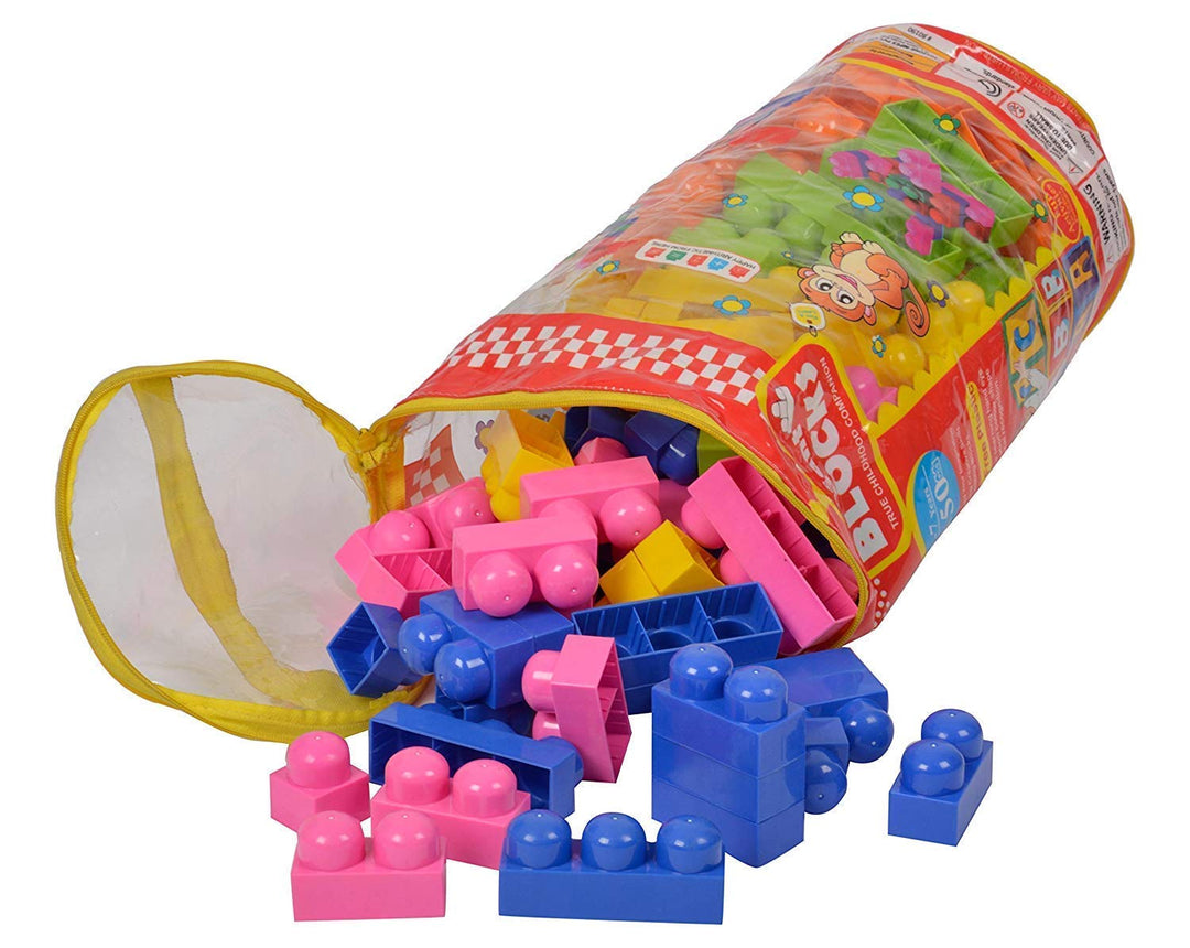 Toyzone Plastic Giant Kids Building Blocks 90 Pcs Multicolor