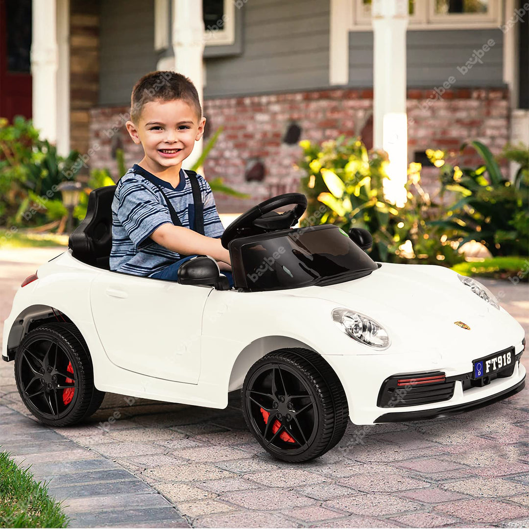 Turbo 911 Rechargeable Battery-Operated Ride on Electric Car for Kids | Ride on Baby Car with Foot Accelerator & Music | Battery Operated Big Car for Kids to Drive 2 to 6 Years Boy Girl