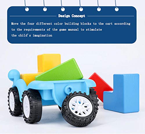 Wooden Smart Toy Car Puzzle Blocks for Kids, Early Development Brain Board Games for Kids Boys Girls, Preschool Kids Educational Toys Puzzle Game- (Multi Color)