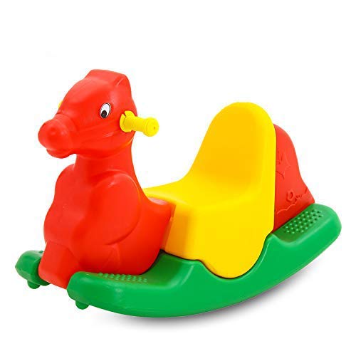 Kids Plastic Horse Rocker Ride-on Toy for Indoors and Outdoors for Boys and Girls (Multicolour)