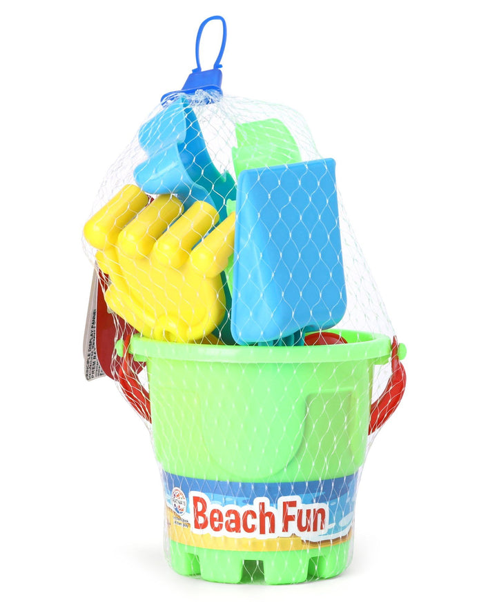 RATNA'S Beach Fun Senior Play Set for Kids/Toddlers Sand Beach Toys Set - Pack Includes 1 Bucket, 4 Big Scoops, 2 Moulds 7 PCS Color May Vary